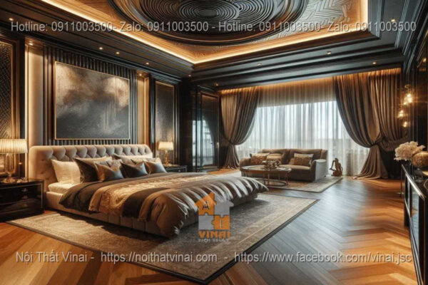 Mẫu thiết kế phòng ngủ biệt thự phong cách Luxury 11