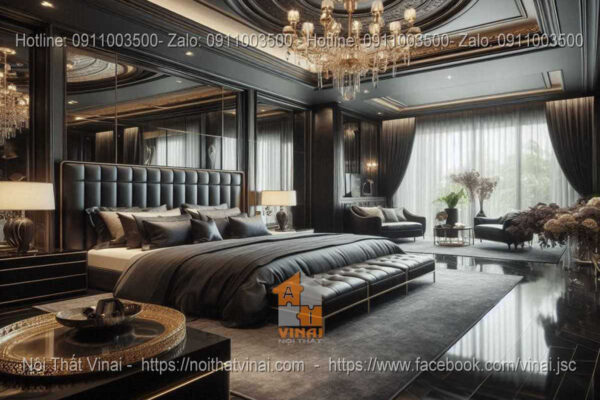 Mẫu thiết kế phòng ngủ biệt thự phong cách Luxury 12