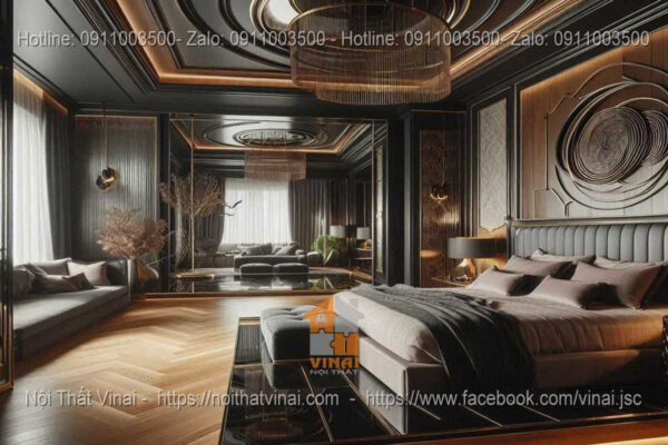 Mẫu thiết kế phòng ngủ biệt thự phong cách Luxury 3