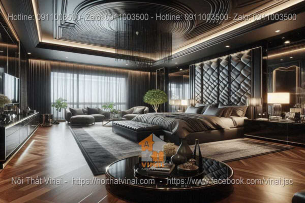 Mẫu thiết kế phòng ngủ biệt thự phong cách Luxury 6