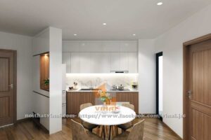 Nội thất phòng bếp chung cư CT8 Đình Thôn căn E2-18.8