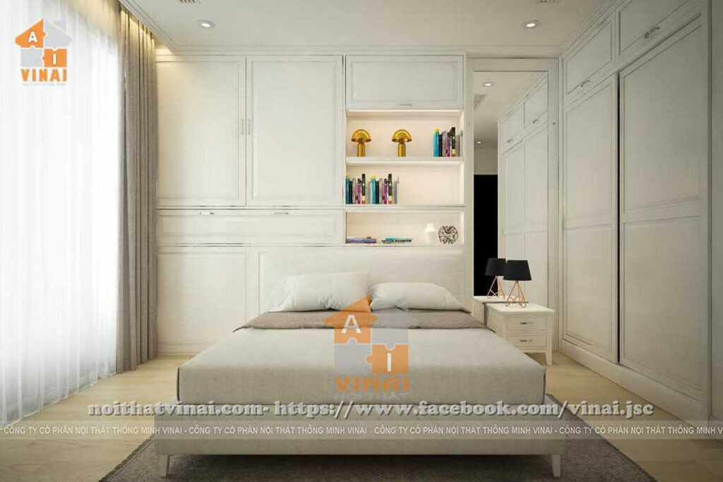 Nội thất tân cổ điển phòng ngủ master chung cư Park Hill tòa P10 căn 1508- 2 phòng ngủ-1