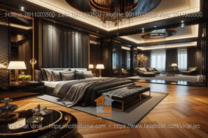 Mẫu Thiết Kế Phòng ngủ Luxury gam màu tối 14