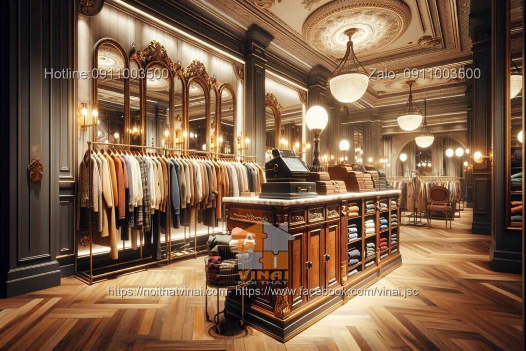 Thiết kế shop thời trang phong cách cổ điển -1