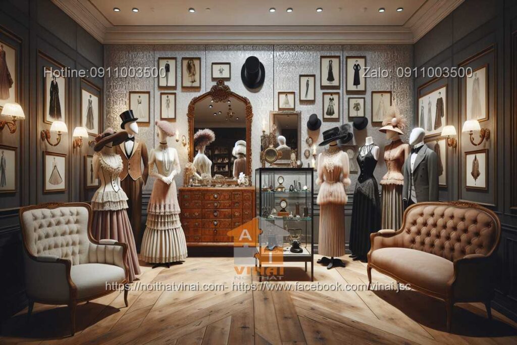 Thiết kế shop thời trang phong cách cổ điển -2