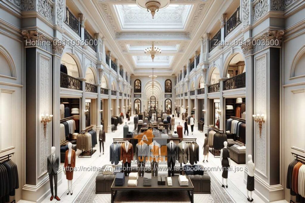 Thiết kế showroom thời trang phong cách cổ điển 3