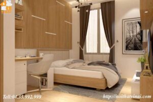 Nội thất phòng ngủ master chung cư CT3 Trung Văn-Nam Từ Liêm-Hà Nội