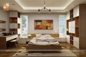 Nội Thất phòng ngủ 1 Biệt Thự Xuân Phương Tasco -1
