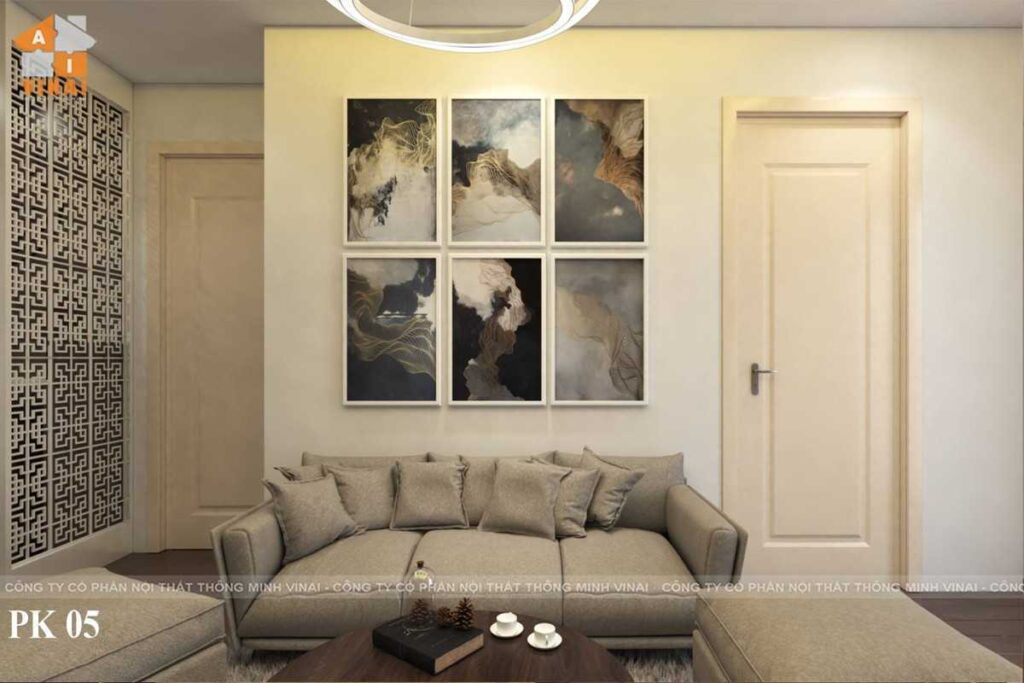 Nội thất phòng khách chung cư Imperia Garden căn 13 tòa C