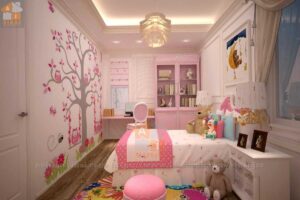 Nội thất tân cổ điển phòng ngủ chung cư Royal City