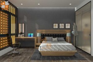 Nội thất phòng thờ nhà lô 5 tầng Dịch Vọng- Cầu Giấy- Hà Nội-phòng ngủ