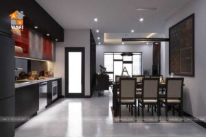 Nội thất phòng bếp - chung cu Metropolis- tòa M1-căn 2 ngủ