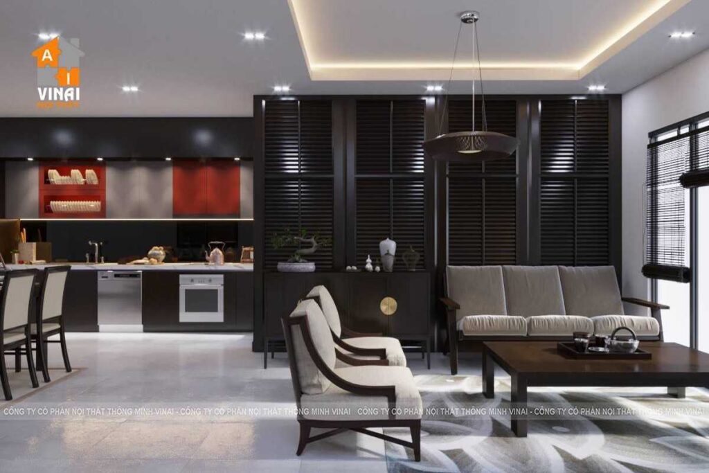 Nội thất phòng bếp - chung cu Metropolis- tòa M1-căn 2 ngủ