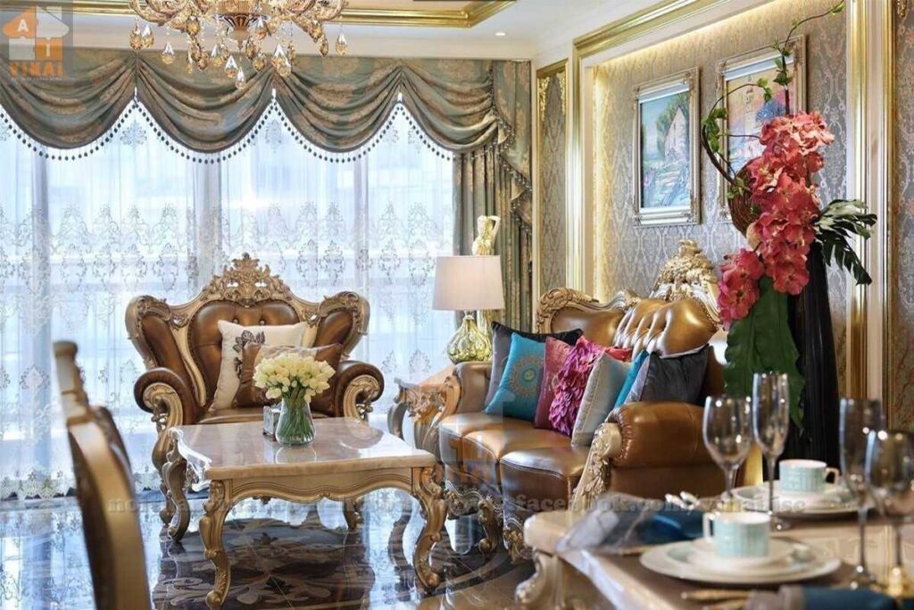Nội thất phòng khách biệt cổ điển chung cư Times City