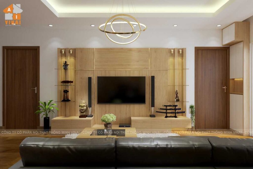 Nội thất phòng khách chung cư five star Kim Giang