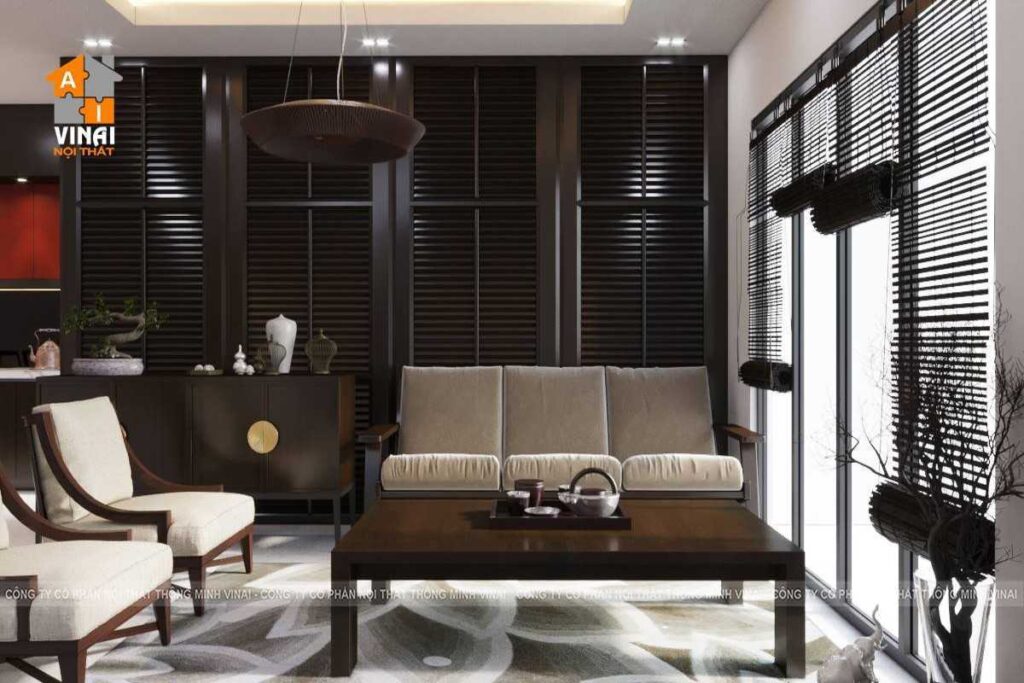 Nội thất phòng khách - chung cu Metropolis- tòa M1-căn 2 ngủ