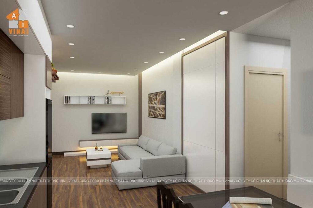 Nội thất phòng khách chung cư New Horizon- 87 Lĩnh Nam