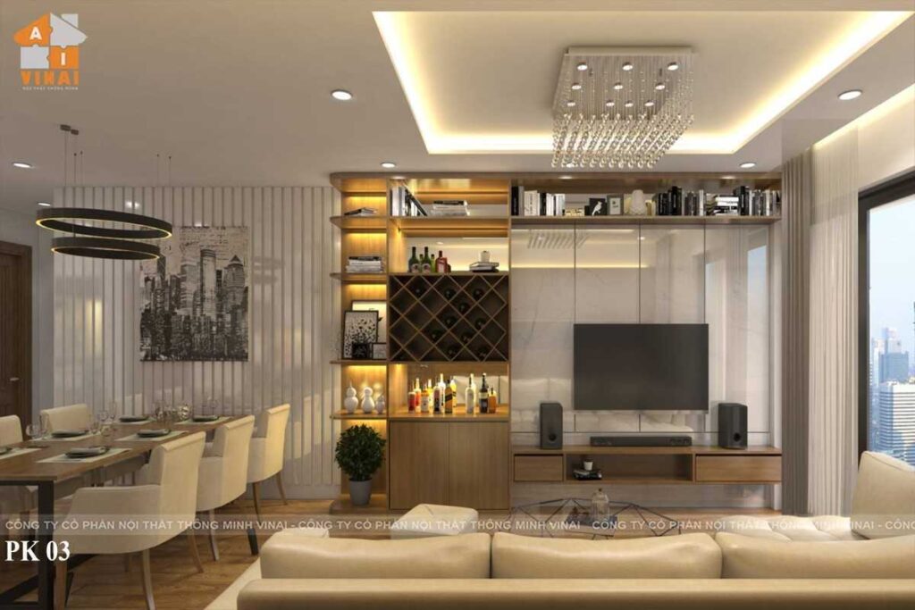 Nội thất phòng khách chung cư Park Hill 117m2-P11