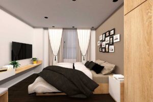 Nội thất phòng ngủ 2 chung cư Dcapital tòa C7 căn 3 ngủ