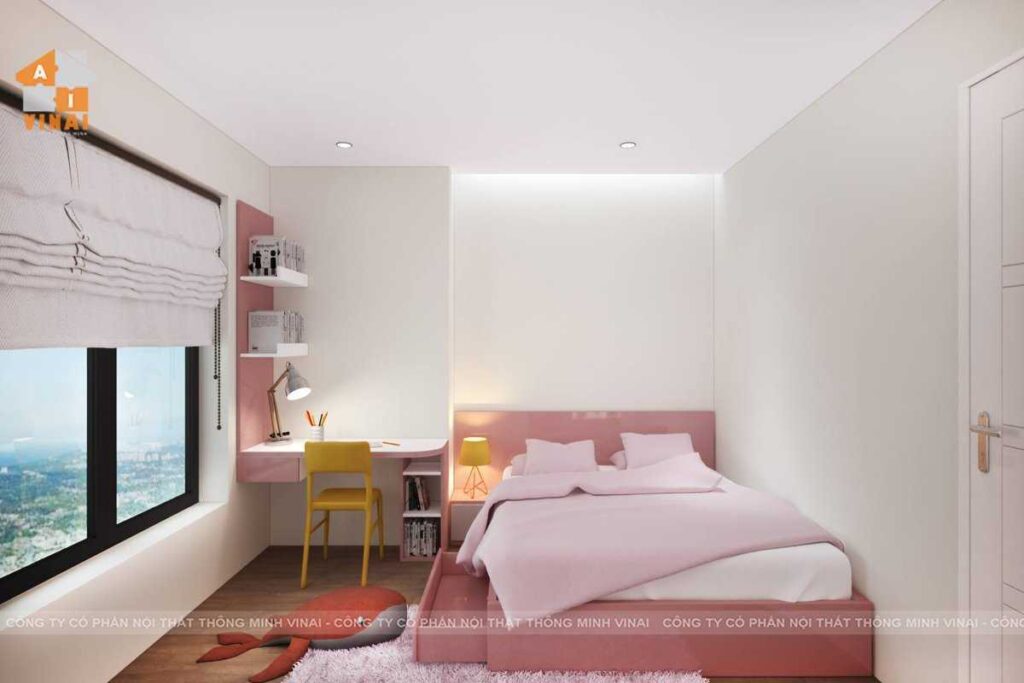 Nội thất phòng ngủ bé gái chung cư Imperia Garden Nguyễn Huy Tưởng