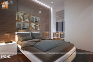 Nội thất phòng ngủ chung cư Imperia Garden căn 13 tòa C