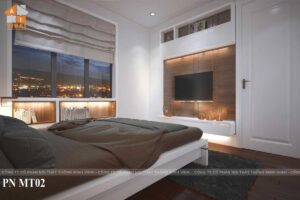 Nội thất phòng ngủ master chung cư Imperia Garden căn 13 tòa C