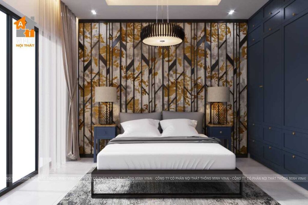 Nội thất phòng ngủ master- chung cu Metropolis- tòa M1-căn 2 ngủ