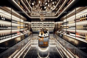 Mẫu nội thất cửa hàng rượu ngoại đẹp lung linh 13