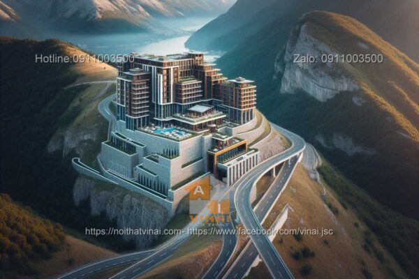 Mẫu thiết kế khách sạn nghỉ dưỡng trên núi sang trọng hiện đại 10