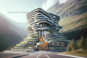 Thiết Kế Ngoại Thất Khách Sạn Nghỉ Dưỡng View Núi 1