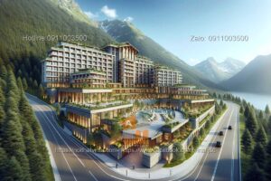 Thiết Kế Ngoại Thất Khách Sạn Nghỉ Dưỡng View Núi 5
