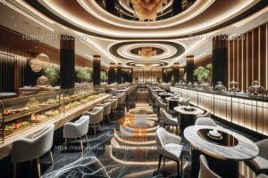 Mẫu thiết kế nhà hàng buffet 9