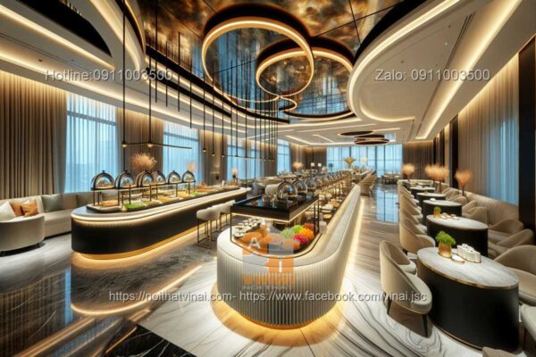 Mẫu thiết kế nhà hàng buffet khách sạn sang trọng cao cấp 5 sao 1