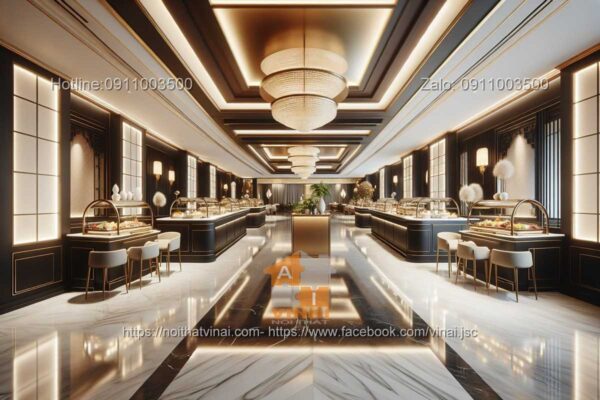 Mẫu thiết kế nhà hàng buffet khách sạn sang trọng cao cấp 5 sao 12