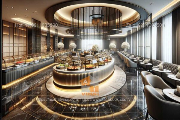 Mẫu thiết kế nhà hàng buffet trong khách sạn 8
