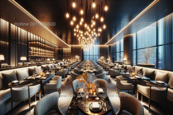 Mẫu thiết kế nhà hàng cao cấp trong khách sạn 5 sao quốc tế 1