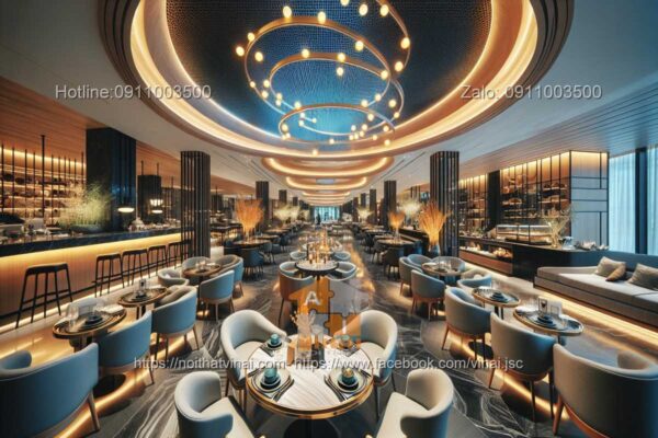 Mẫu thiết kế nhà hàng cao cấp trong khách sạn 5 sao quốc tế 16