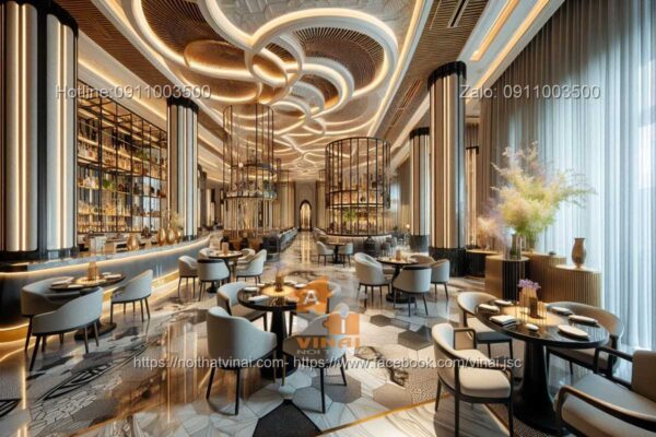 Mẫu thiết kế nhà hàng cao cấp trong khách sạn 5 sao quốc tế 2