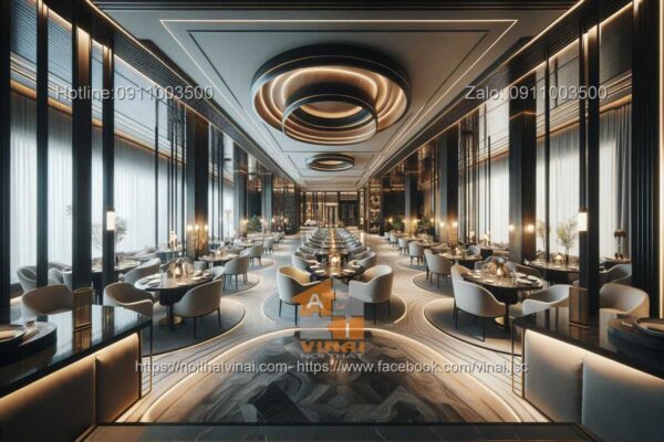 Mẫu thiết kế nhà hàng cao cấp trong khách sạn 5 sao quốc tế 9