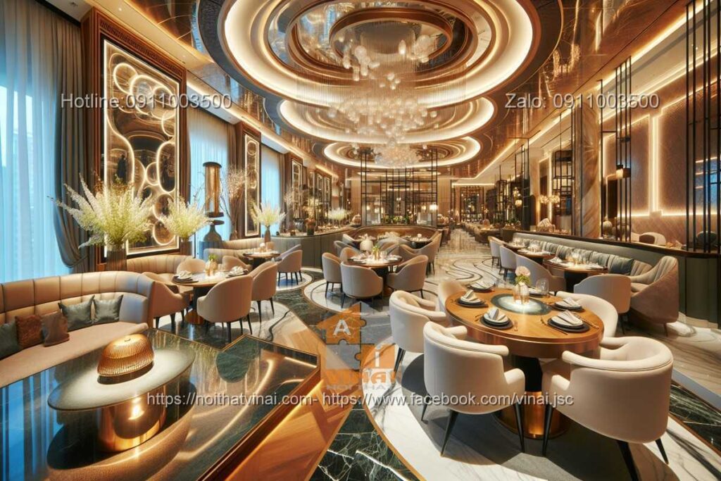 Mẫu thiết kế nhà hàng châu Âu trong khách sạn 11