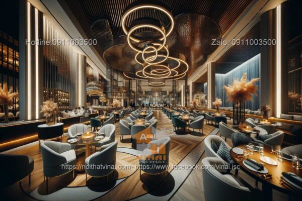 Mẫu thiết kế nhà hàng châu Âu trong khách sạn 12
