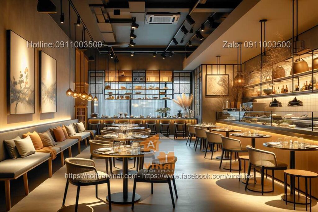 Mẫu thiết kế nhà hàng Hàn Quốc tiện nghi -1