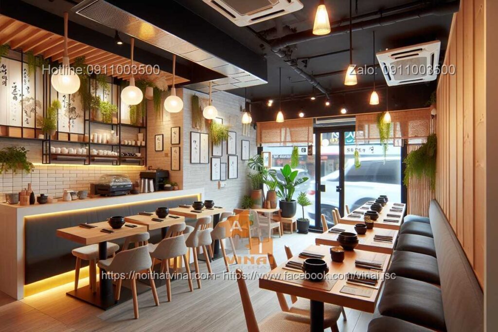 Mẫu thiết kế nhà hàng Hàn Quốc tiện nghi -3