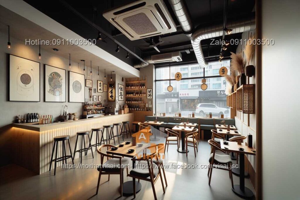 Mẫu thiết kế nhà hàng Hàn Quốc tiện nghi -6