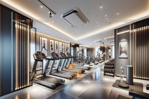 Mẫu thiết kế nội thất phòng gym 1