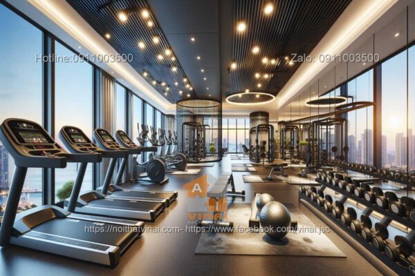 Mẫu thiết kế nội thất phòng gym 10