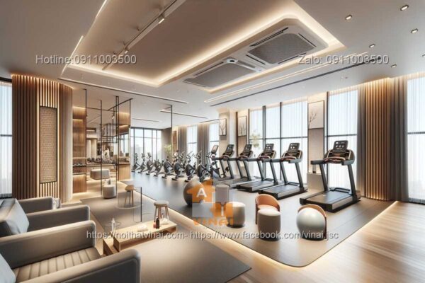 Mẫu thiết kế nội thất phòng gym 11