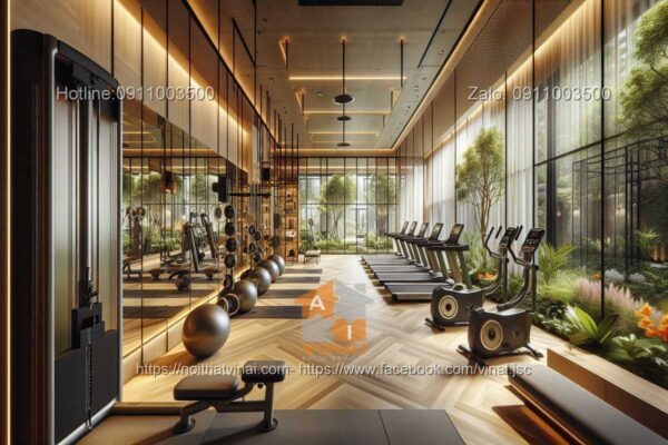 Mẫu thiết kế nội thất phòng gym 2