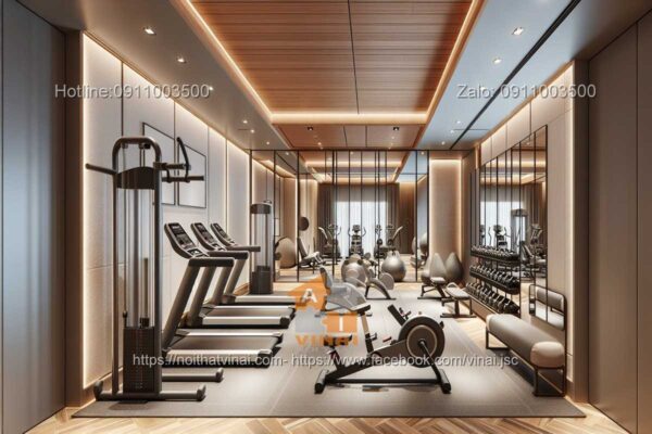 Mẫu thiết kế nội thất phòng gym 5