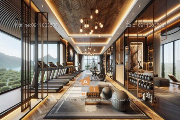 Mẫu thiết kế nội thất phòng gym 8